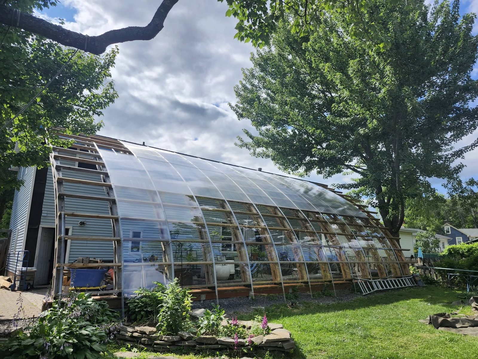The full-sized Sophab Arch under construction in Fredericton